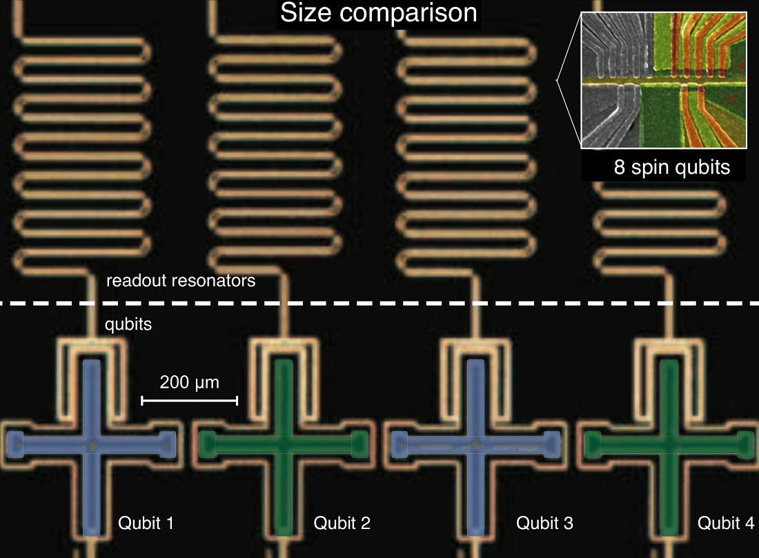 科学家成功在一个量子芯片上同时操作多个自旋量子比特